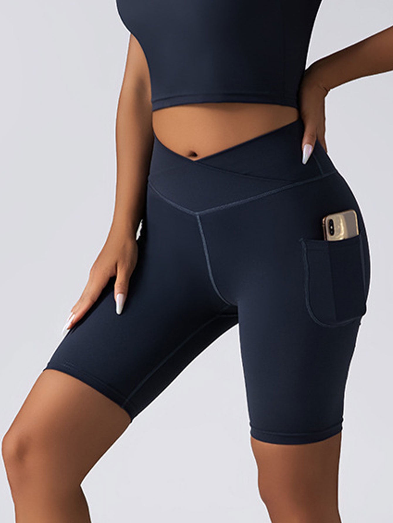 House of Luna | Seamless High-Waist Biker Shorts – Tummy Control with Pockets