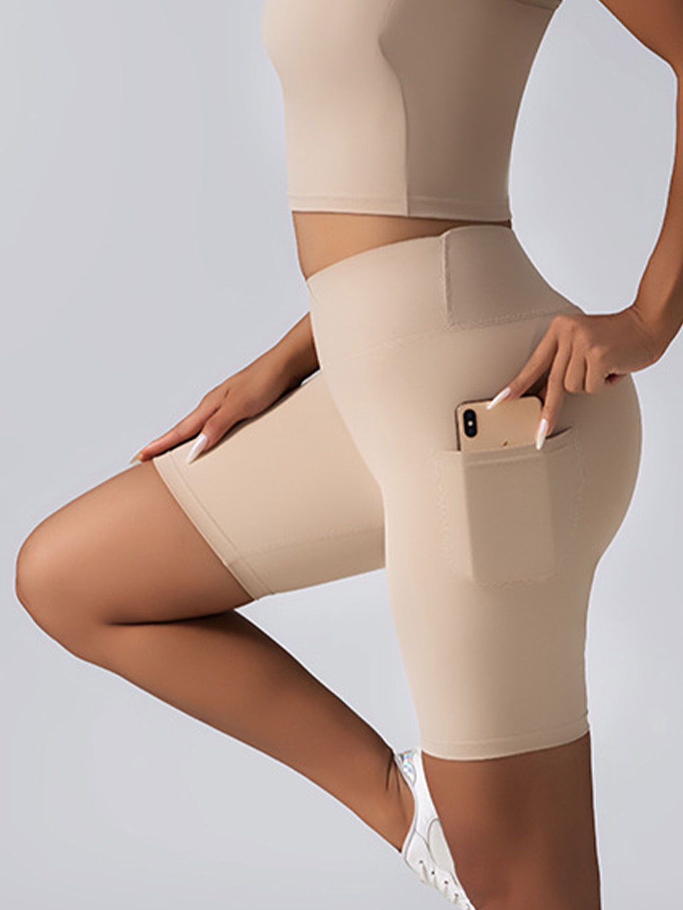 House of Luna | Seamless High-Waist Biker Shorts – Tummy Control with Pockets