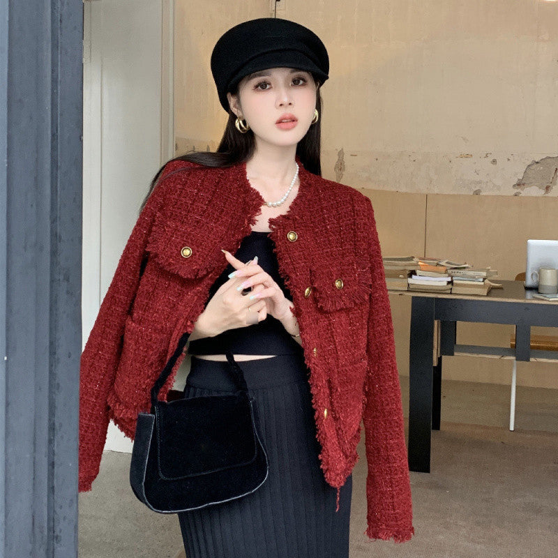 House of Luna | Parisian Cropped Jacket – Tweed-Inspired Fall Classic
