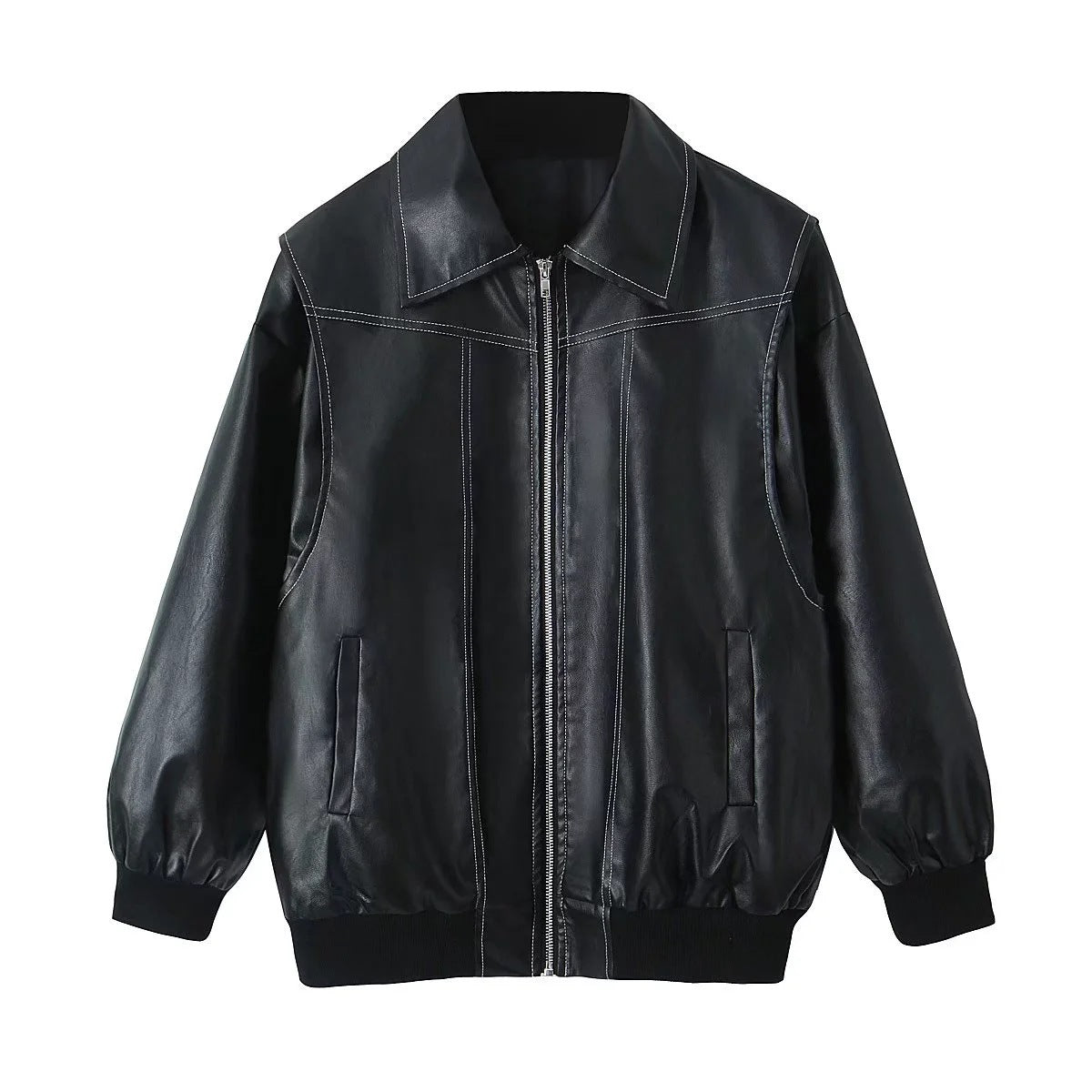 House of Luna | Faux Leather Oversized Jacket