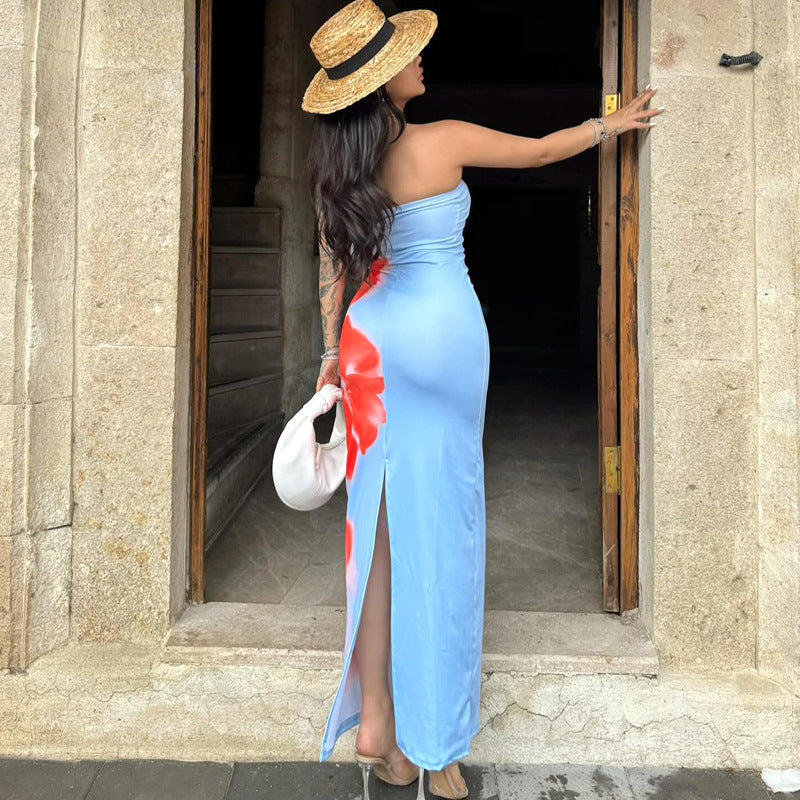 House of Luna | Seaside Bloom Bodycon Maxi