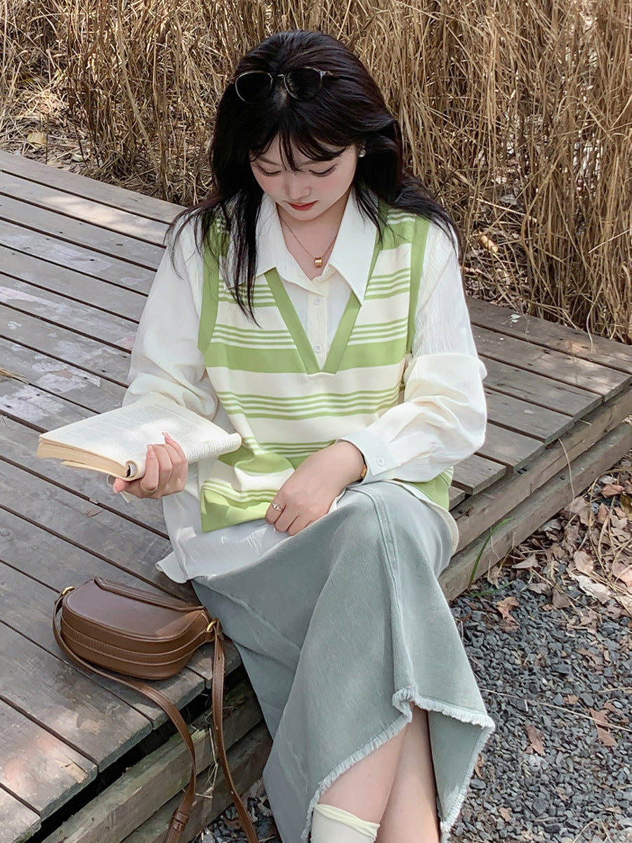 House of Luna | The PreppyEase Striped Knit Vest