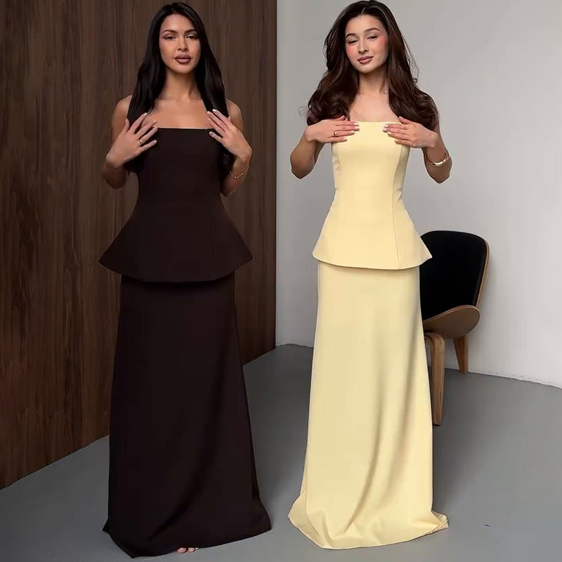 House of Luna | Selene Sculpt Set – Structured Top + Long Skirt