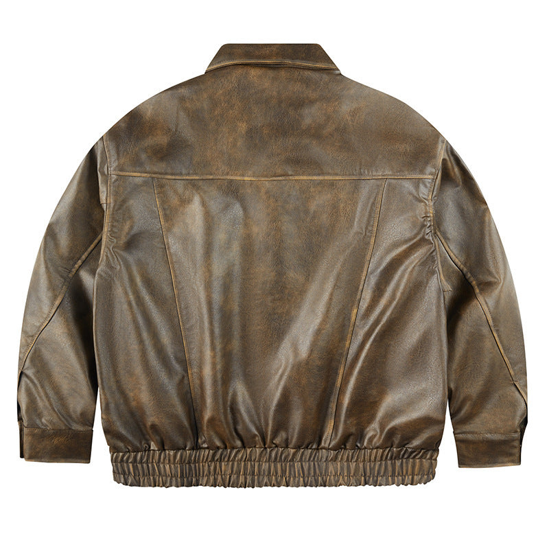 House of Luna | Revival Bomber Jacket – Vintage Faux Leather Streetwear
