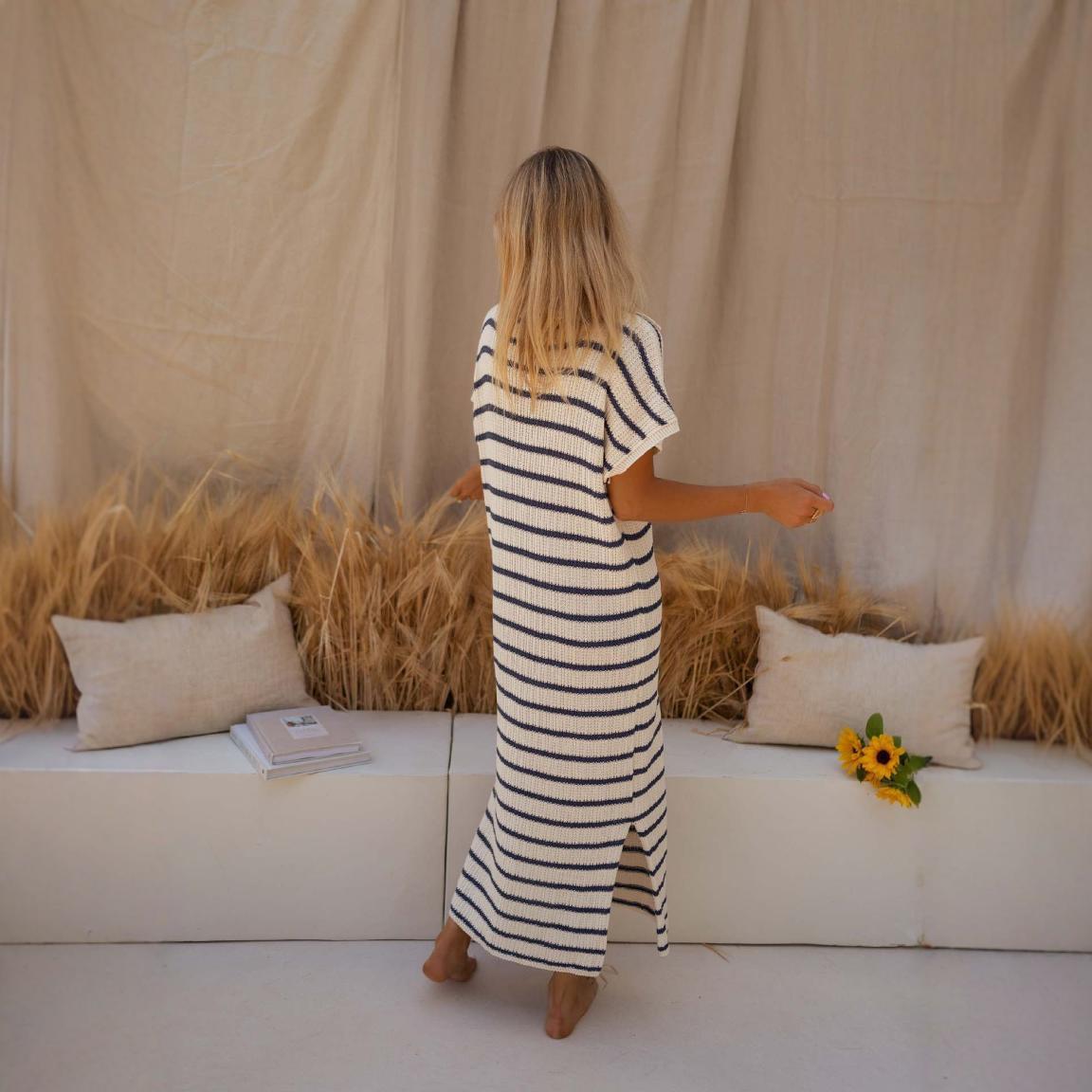 House of Luna | Isla Striped Kaftan Dress