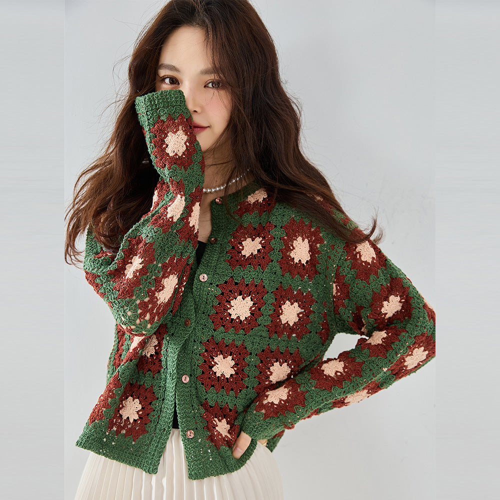 House of Luna | Harvest Bloom Crochet Cardigan