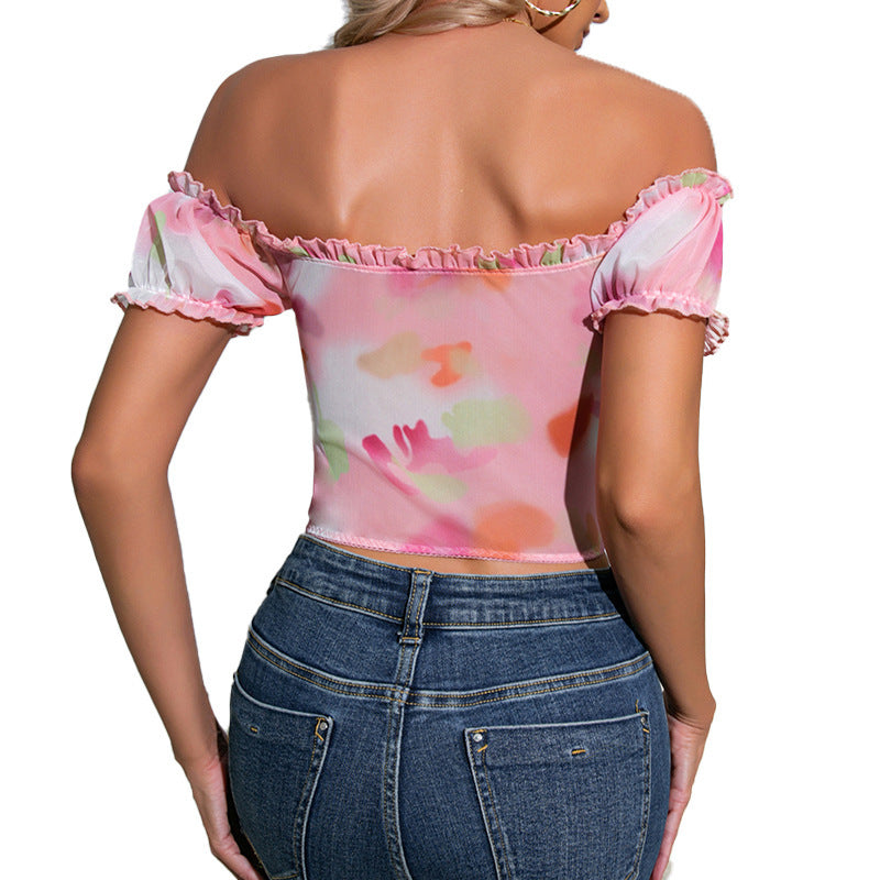 House of Luna | Rosalie Ruched Blossom Top