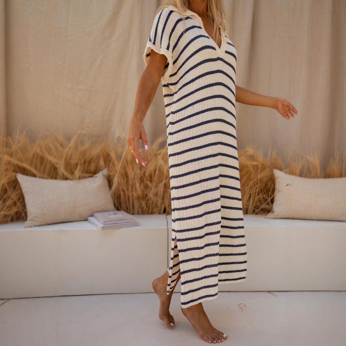 House of Luna | Isla Striped Kaftan Dress