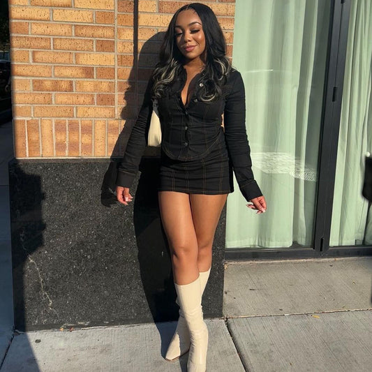 House of Luna | Bossed Up Button Dress