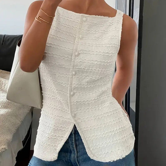House of Luna | Ribbed Corset Tank – Y2K Button-Down Sculpt Top