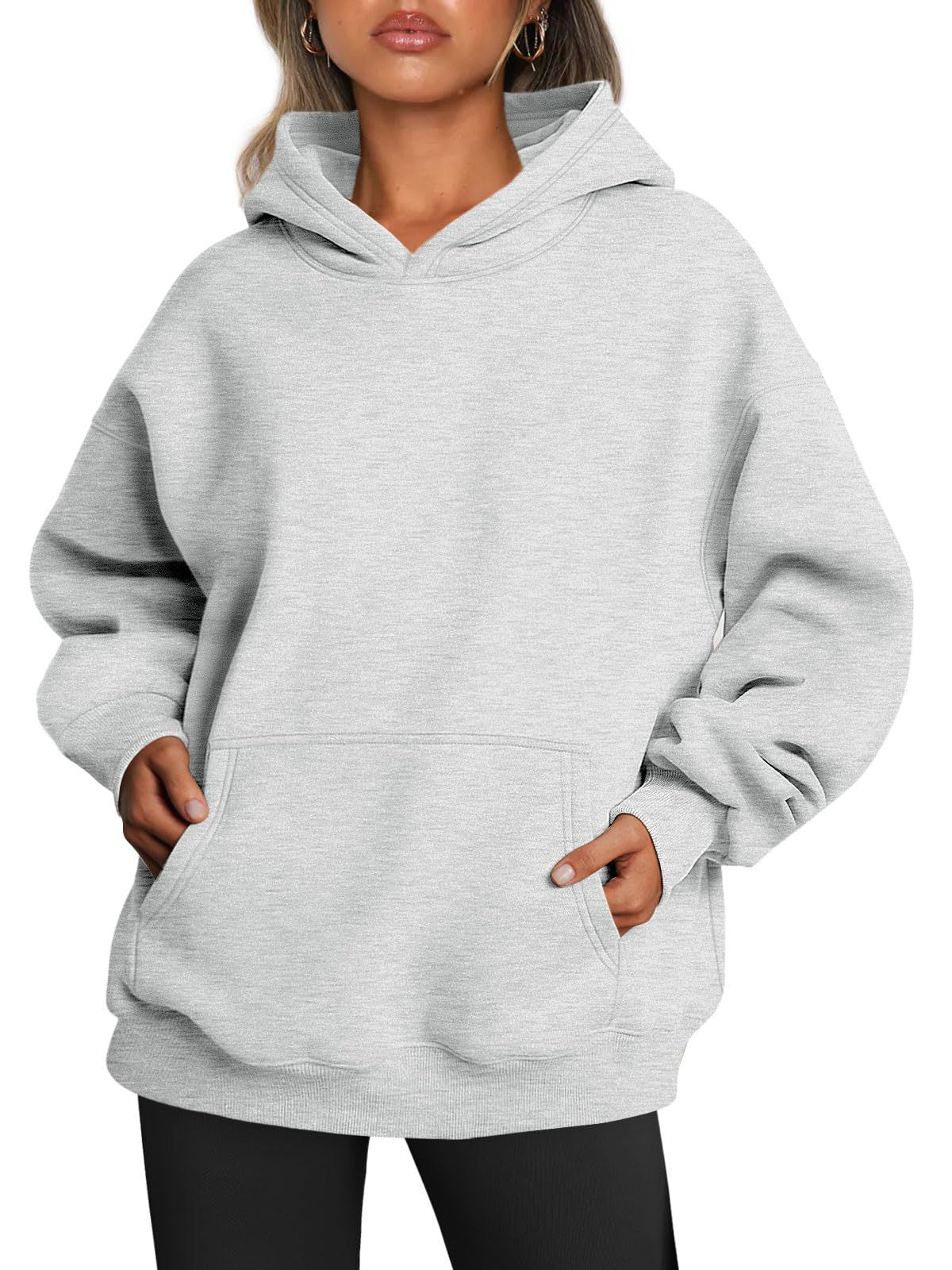 House of Luna | Oversized Fleece Hoodie – Cozy Pullover with Pocket for Fall & Winter